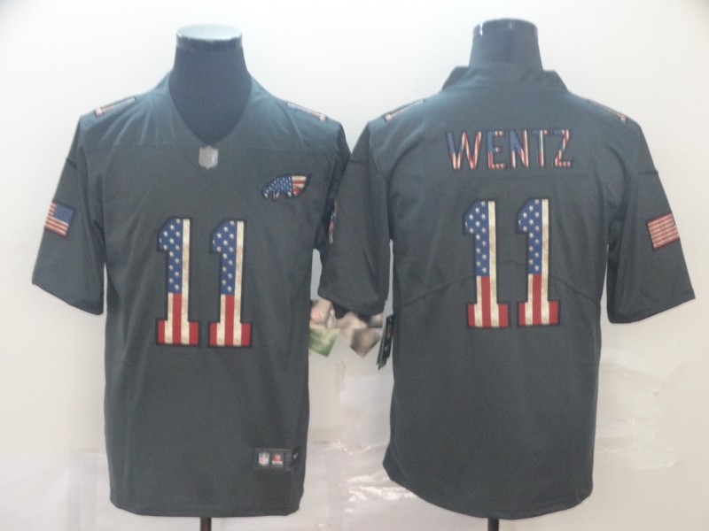 Men's Philadelphia Eagles Carson Wentz #11 Black Jersey